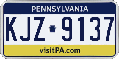PA license plate KJZ9137