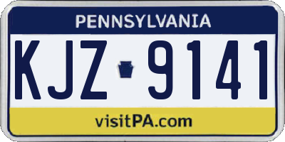 PA license plate KJZ9141