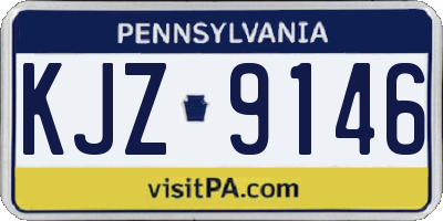 PA license plate KJZ9146