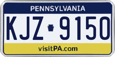 PA license plate KJZ9150