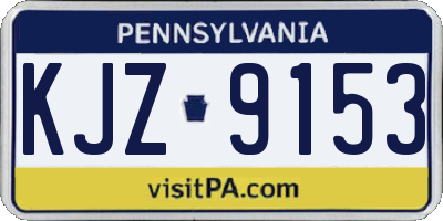 PA license plate KJZ9153