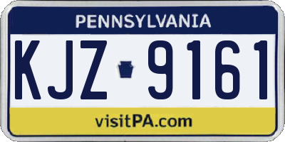 PA license plate KJZ9161