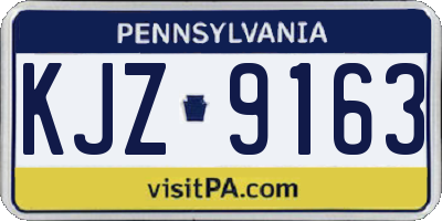 PA license plate KJZ9163