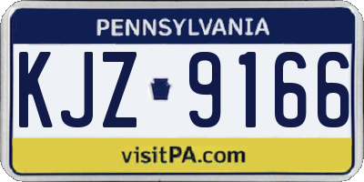 PA license plate KJZ9166