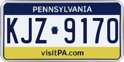 PA license plate KJZ9170