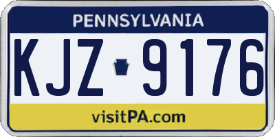 PA license plate KJZ9176