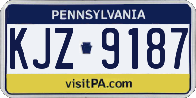 PA license plate KJZ9187