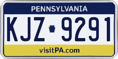 PA license plate KJZ9291