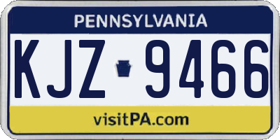 PA license plate KJZ9466