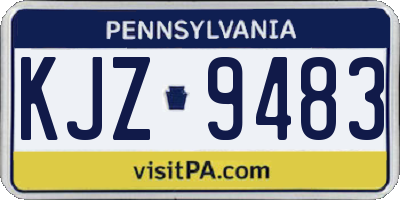 PA license plate KJZ9483