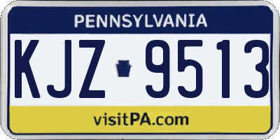 PA license plate KJZ9513