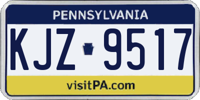 PA license plate KJZ9517