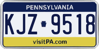 PA license plate KJZ9518