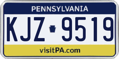 PA license plate KJZ9519