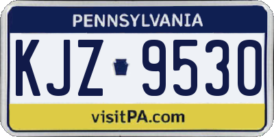 PA license plate KJZ9530