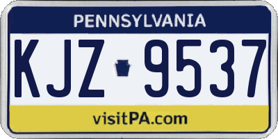 PA license plate KJZ9537