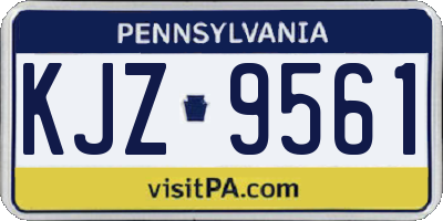 PA license plate KJZ9561