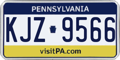 PA license plate KJZ9566