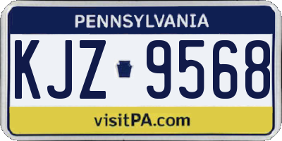 PA license plate KJZ9568