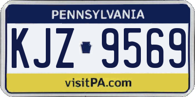 PA license plate KJZ9569