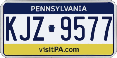 PA license plate KJZ9577