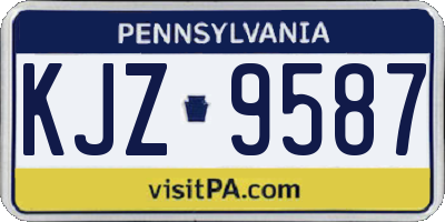 PA license plate KJZ9587