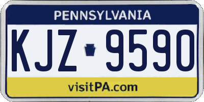 PA license plate KJZ9590