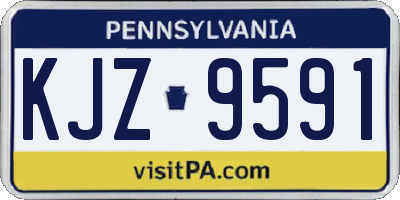 PA license plate KJZ9591