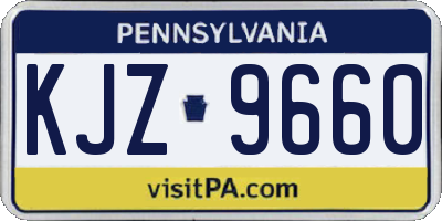 PA license plate KJZ9660