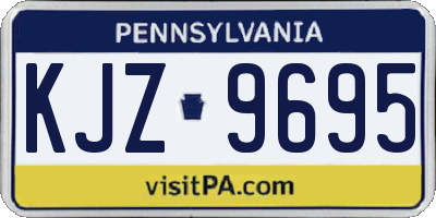 PA license plate KJZ9695