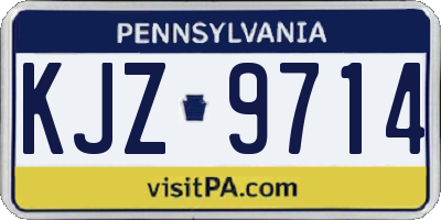 PA license plate KJZ9714