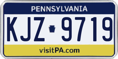 PA license plate KJZ9719