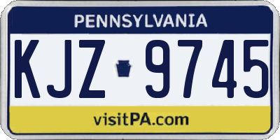 PA license plate KJZ9745