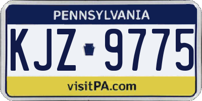 PA license plate KJZ9775