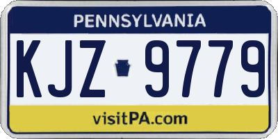 PA license plate KJZ9779