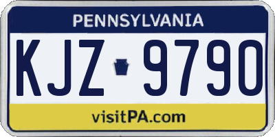 PA license plate KJZ9790