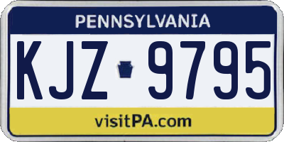 PA license plate KJZ9795