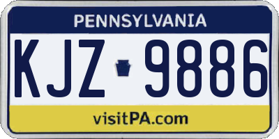 PA license plate KJZ9886