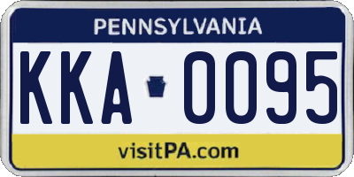 PA license plate KKA0095