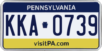 PA license plate KKA0739