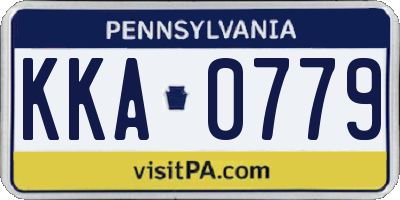 PA license plate KKA0779