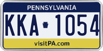 PA license plate KKA1054