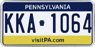 PA license plate KKA1064