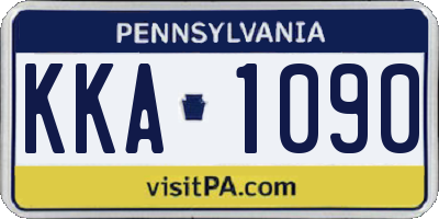 PA license plate KKA1090