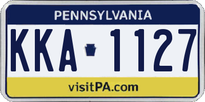 PA license plate KKA1127