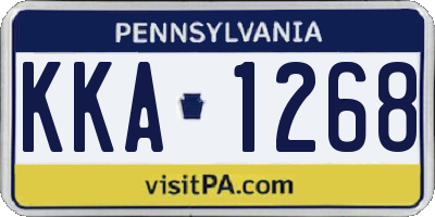 PA license plate KKA1268