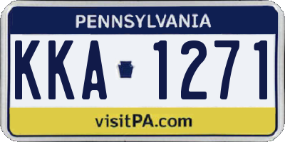 PA license plate KKA1271