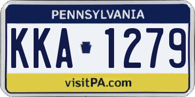 PA license plate KKA1279