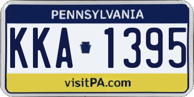 PA license plate KKA1395