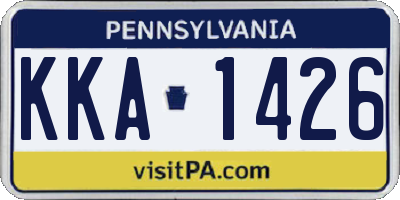 PA license plate KKA1426